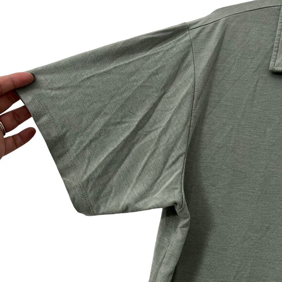 Free Fly Sage Green Performance Bamboo Short Sleeve Polo Shirt Mens Medium - Picture 2 of 5